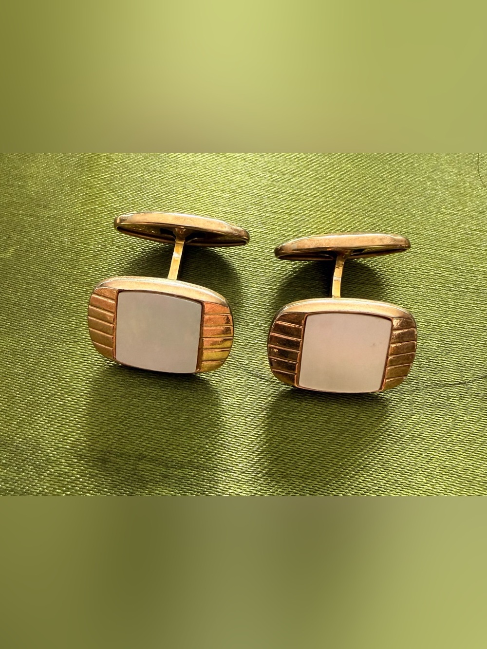 1959s Vintage Gold tone with mother of pearl Men's Cufflinks
